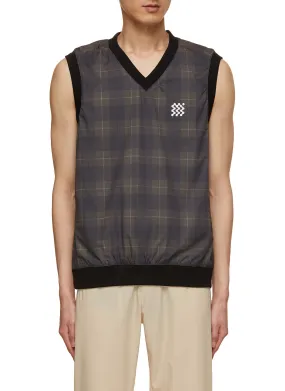 -----------MANORS ---- ------------ ----Reversible V-Neck Logo Vest --