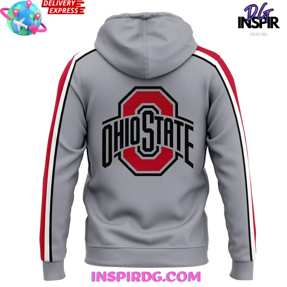 -Ohio State Football BIG 10 Nike Game 2024 Gray Hoodie