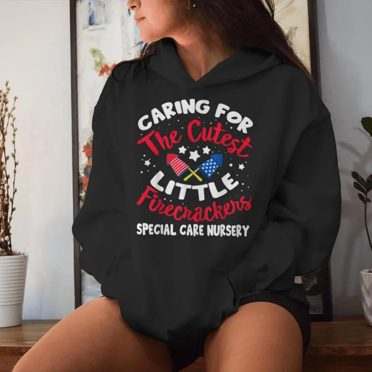 4Th Of July Labor And Delivery Nurse Special Care Nursery Women Hoodie