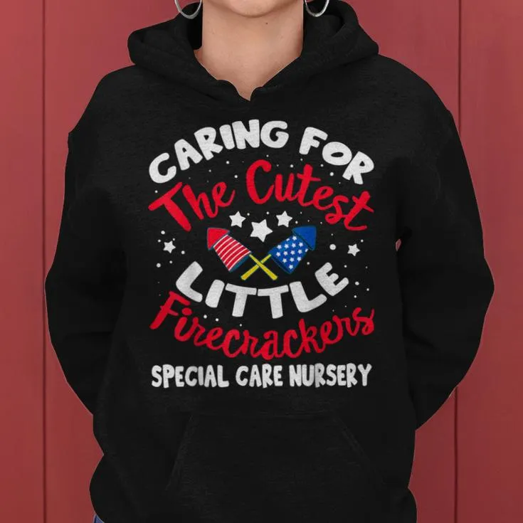 4Th Of July Labor And Delivery Nurse Special Care Nursery Women Hoodie