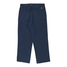 874 Dickies Trousers - 34W 29L Navy Cotton Blend