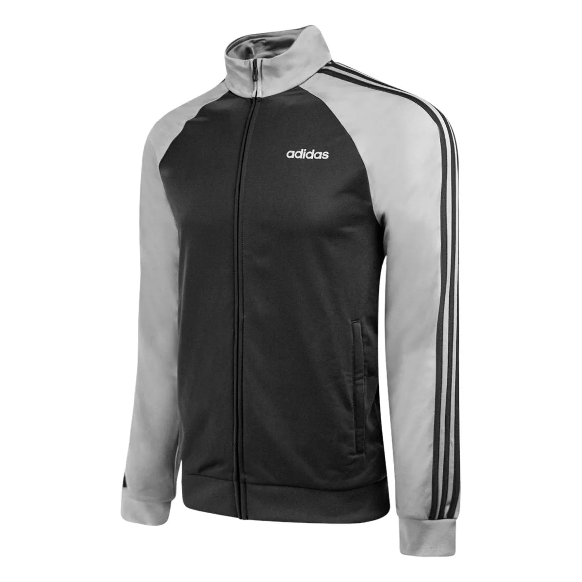 adidas Men's Essentials 3-Stripes Color Blocked Tricot Track Jacket