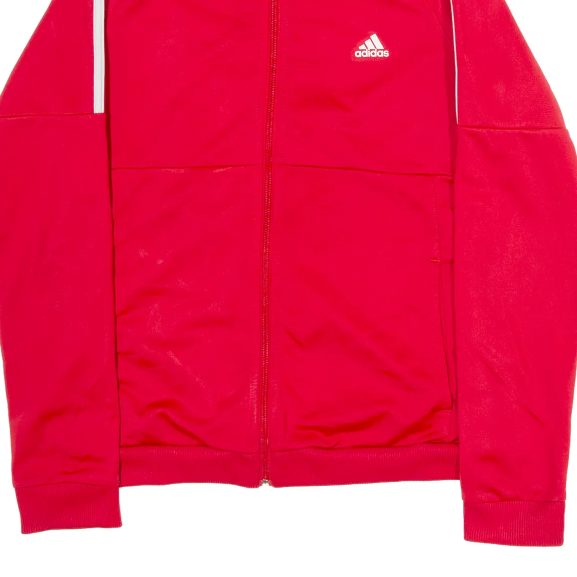 ADIDAS Womens Track Jacket Red M