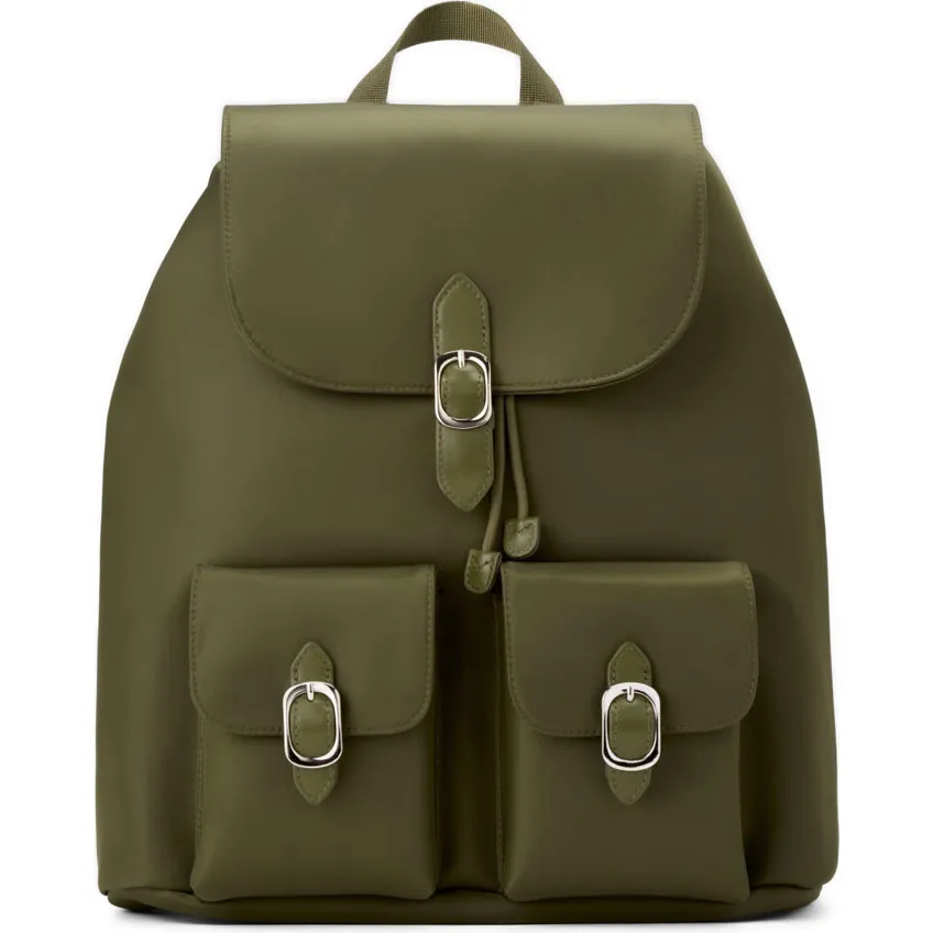 Age of Innocence Jamie Buckle Closure Adjustable Shoulder Strap Backpack, Khaki