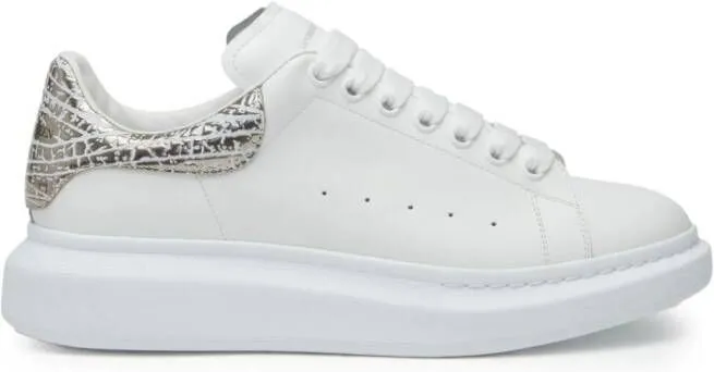 Alexander McQueen Oversized leather sneakers White