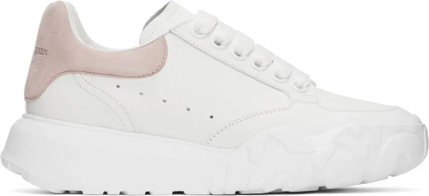 Alexander McQueen White & Pink Court Sneakers