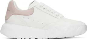 Alexander McQueen White & Pink Court Sneakers