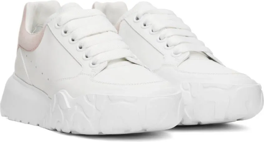 Alexander McQueen White & Pink Court Sneakers