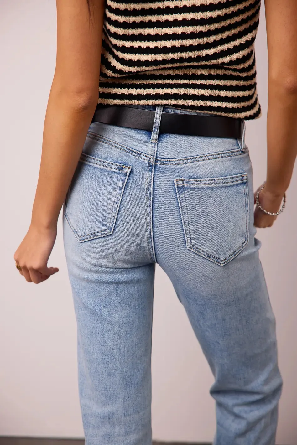 Amelia Straight Leg Jeans in Light Wash - FINAL SALE