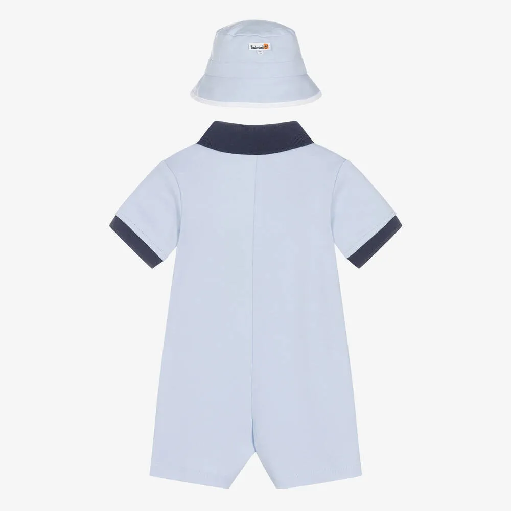 Baby Boys Blue Shortie & Hat Set