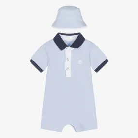 Baby Boys Blue Shortie & Hat Set