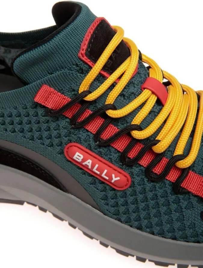 Bally Outline mesh logo-patch sneakers Green