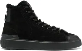 Balmain high-top suede sneakers Black