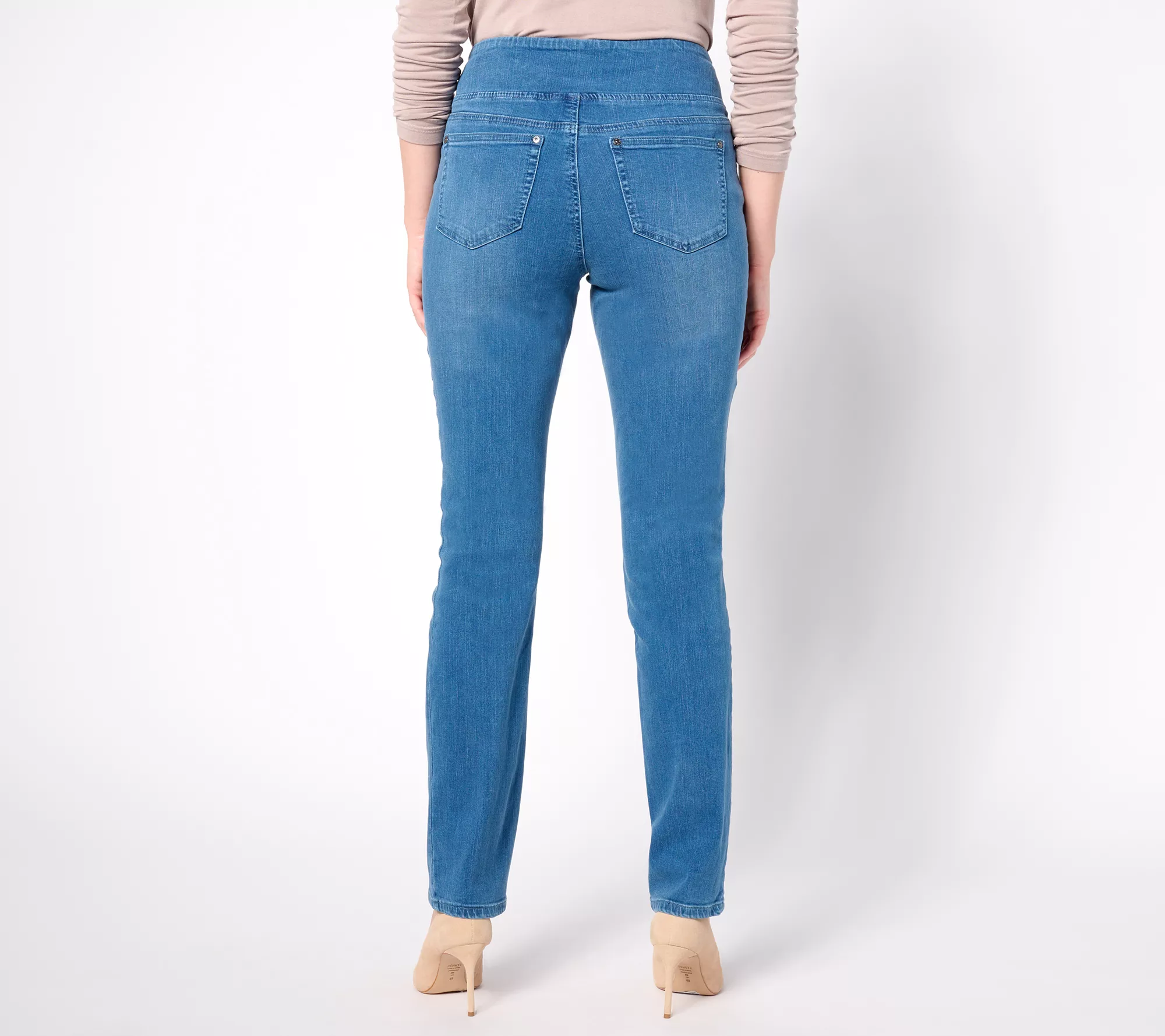 Belle by Kim Gravel Reg TripleLuxe Denim Forward Seam Jeans