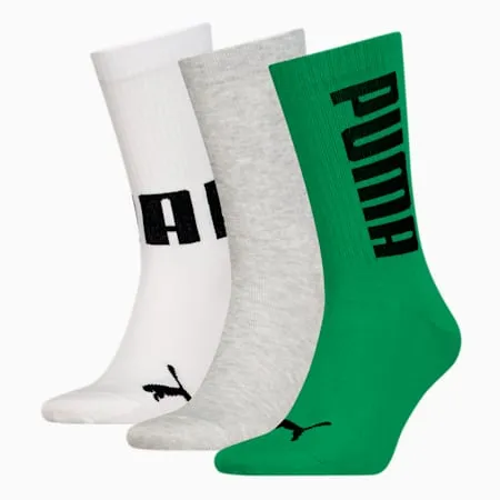 Big Logo Crew Socks 3 Pack | green combo | PUMA Accessories | PUMA 