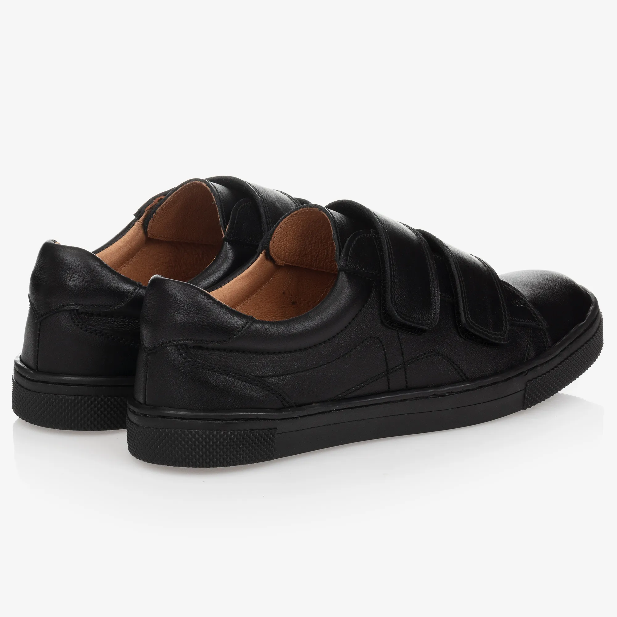 Black Leather Trainers