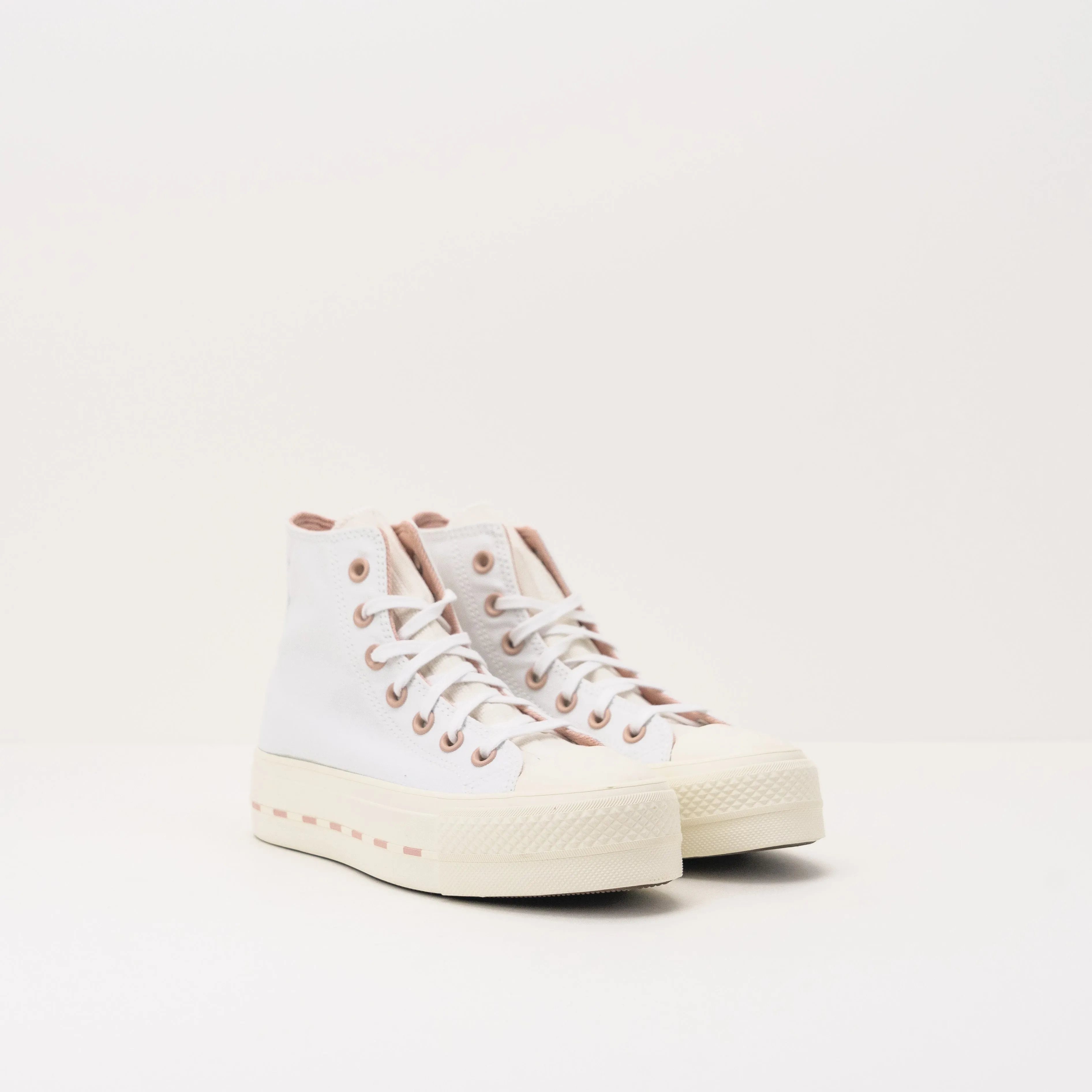 BOTIN - CONVERSE - LIFT HI WHITE PINK 572709C