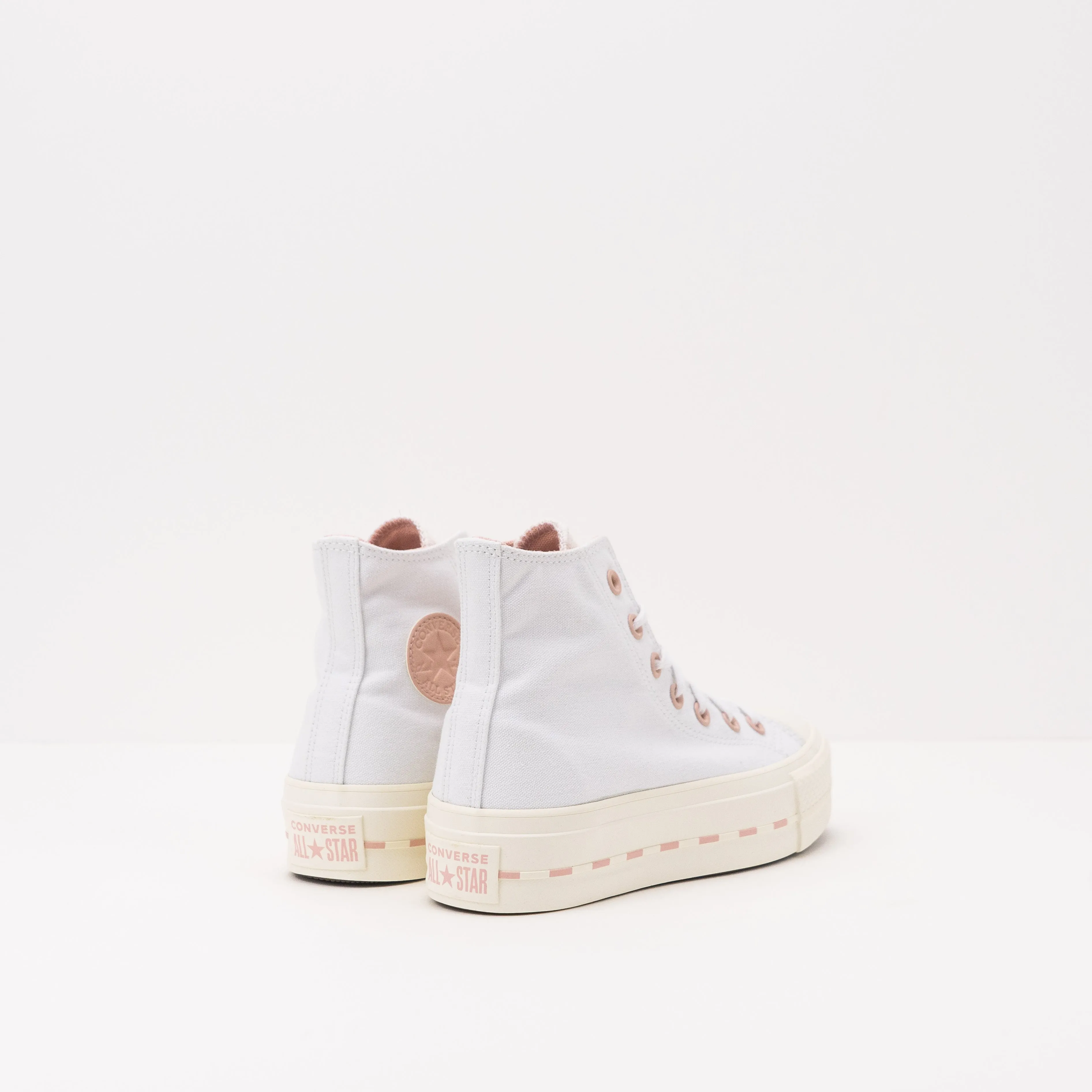 BOTIN - CONVERSE - LIFT HI WHITE PINK 572709C