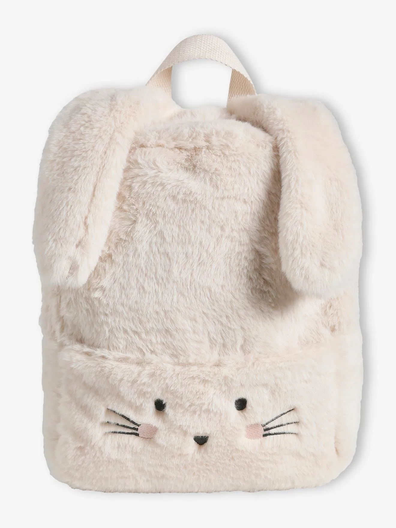 Bunny Rabbit Pre-School Backpack in Faux Fur - ecru