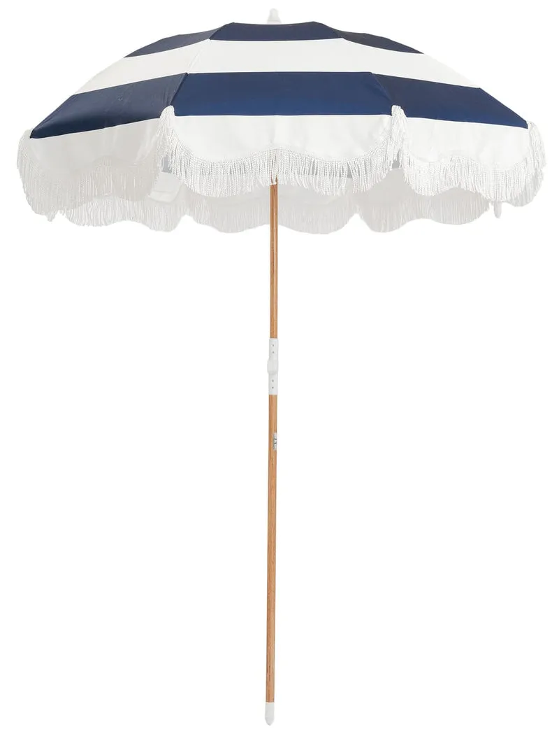 Business & Pleasure - Holiday Beach Umbrella - Navy Capri Stripe-