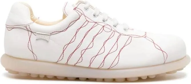 Camper decorative-stitching lace-up sneakers White