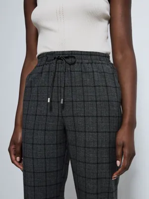 Charcoal Checked Tapered Joggers | Women | George at ASDA