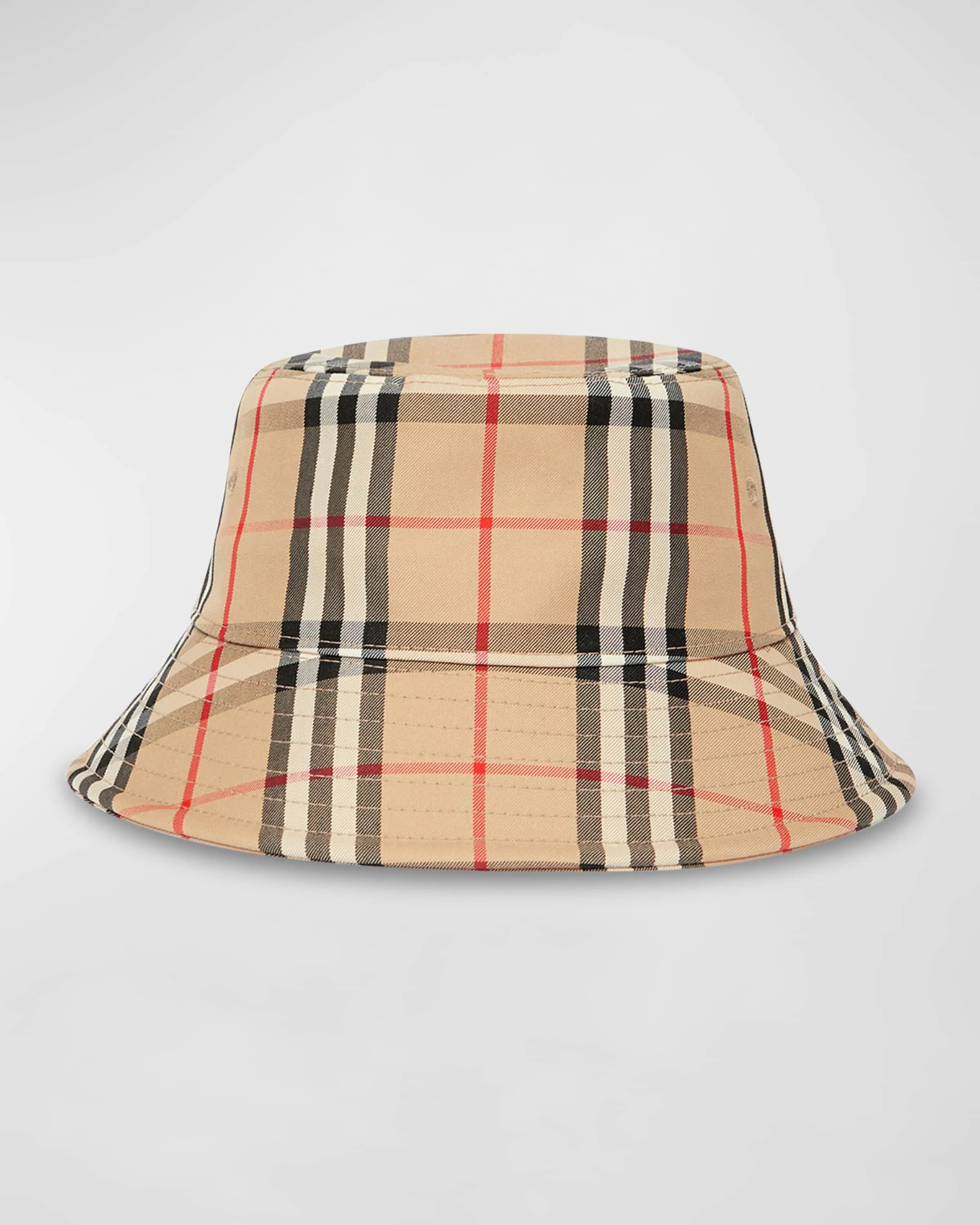 Check-Print Twill Bucket Hat