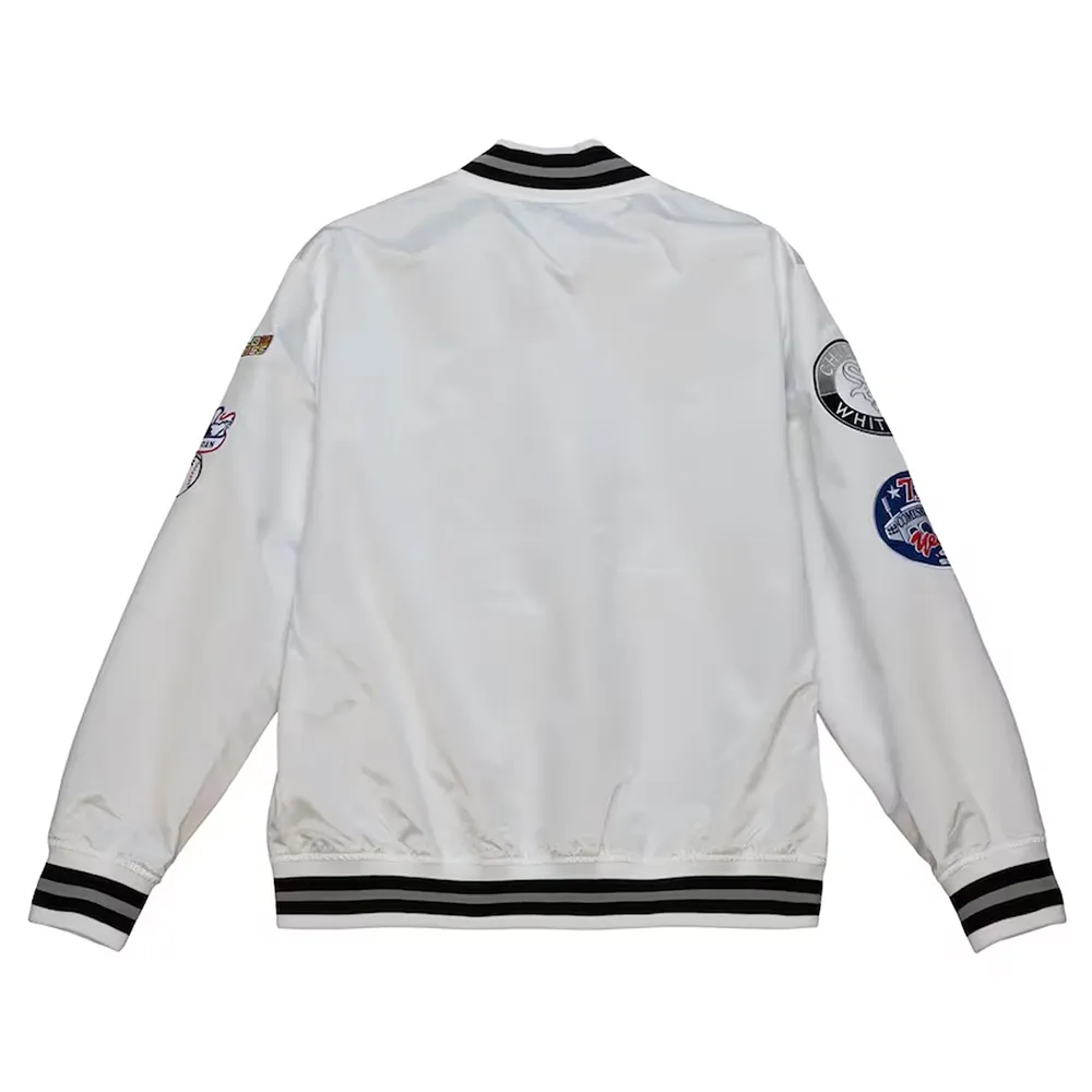 Chicago White Sox City Collection White Varsity Satin Jacket