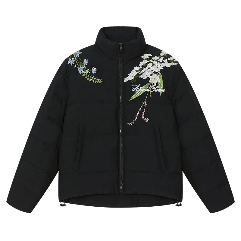 Classic Floral Embroidery Graphene Jacket