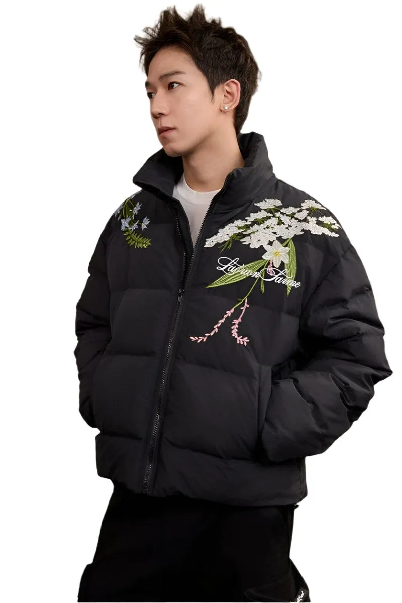 Classic Floral Embroidery Graphene Jacket