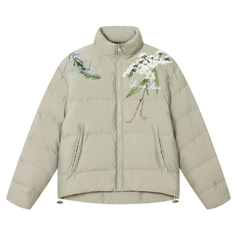 Classic Floral Embroidery Graphene Jacket