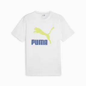 CLASSICS Logo Men's Tee | PUMA White-Lime Sheen | PUMA Shop All Puma | PUMA 