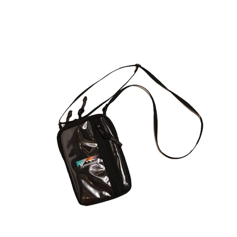 Clear Pocket Shoulder Bag - Black