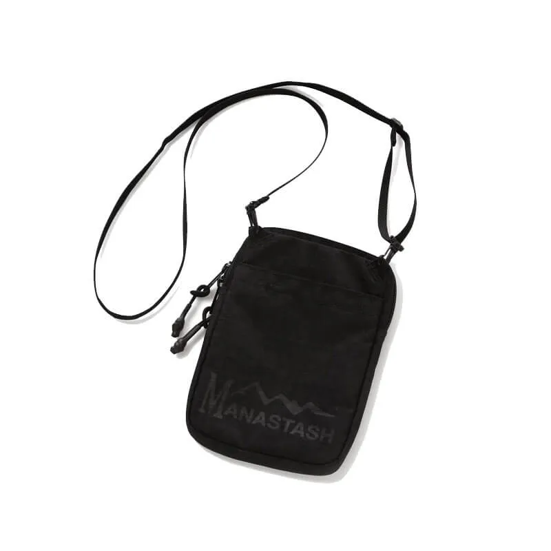 Clear Pocket Shoulder Bag - Black