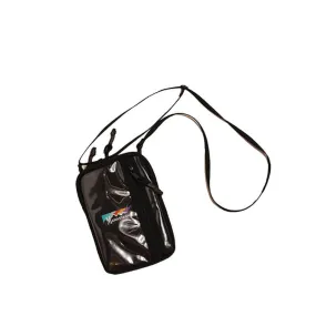 Clear Pocket Shoulder Bag - Black