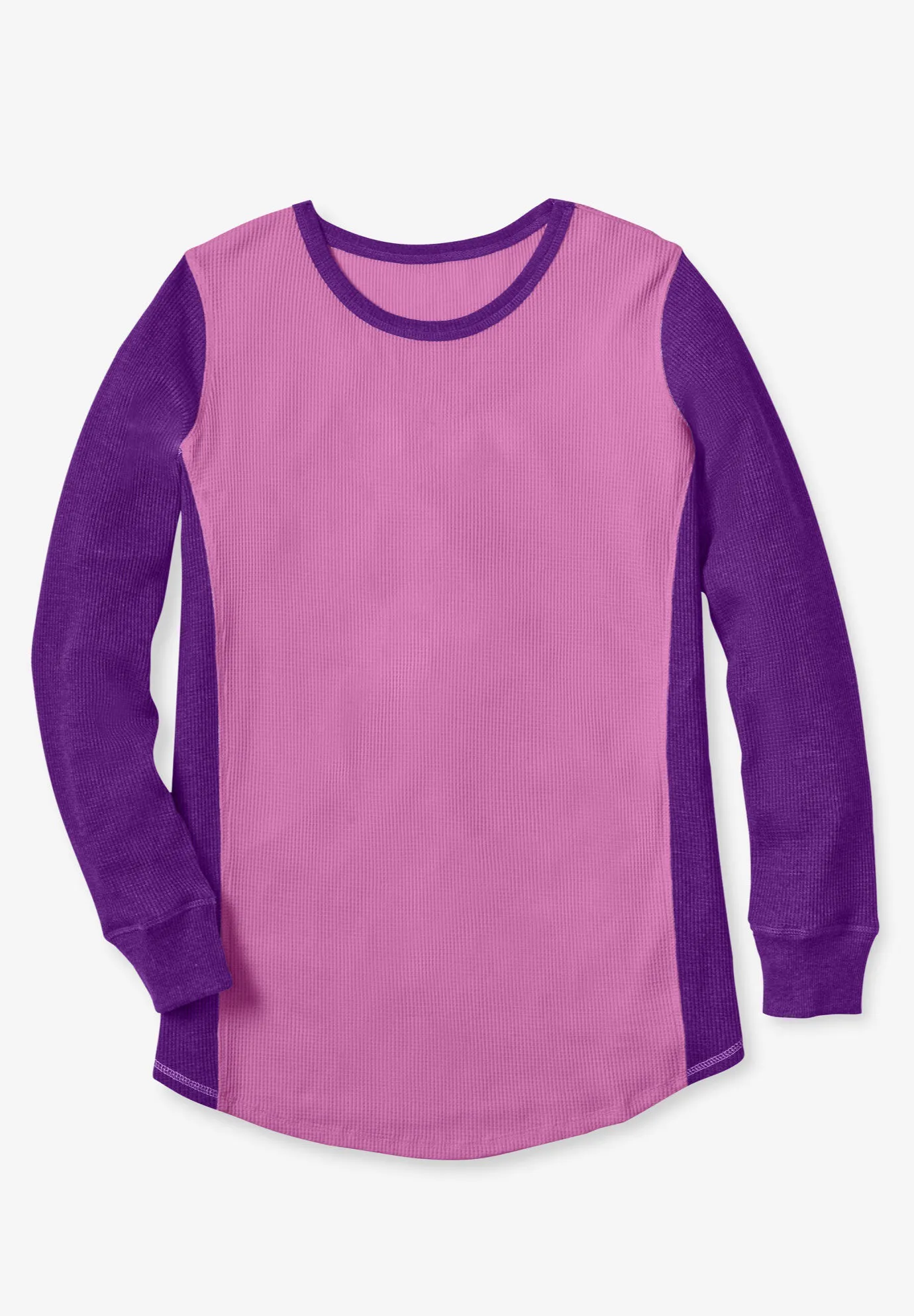 Colorblock Scoopneck Thermal Sweatshirt