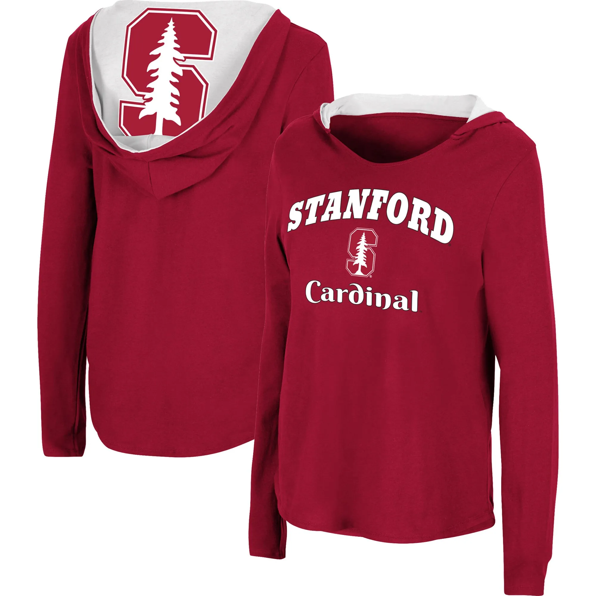 Colosseum Stanford Cardinal Women's Cardinal Catalina Hoodie Long Sleeve T-Shirt