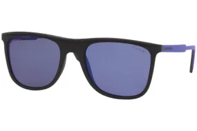 Converse Sunglasses Men's SCO234 Black-Blue/Blue Mirror Polarized 55-20-145mm