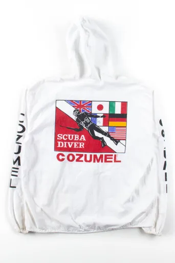 Cozumel Scuba Diver Lightweight Zip Hoodie