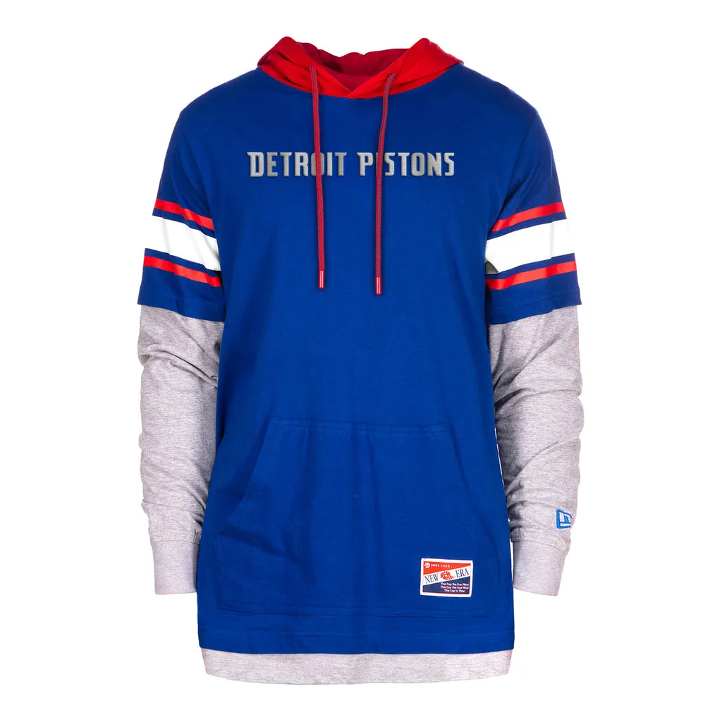 Detroit Pistons New Era Blue Long Sleeve T-shirt Hoodie