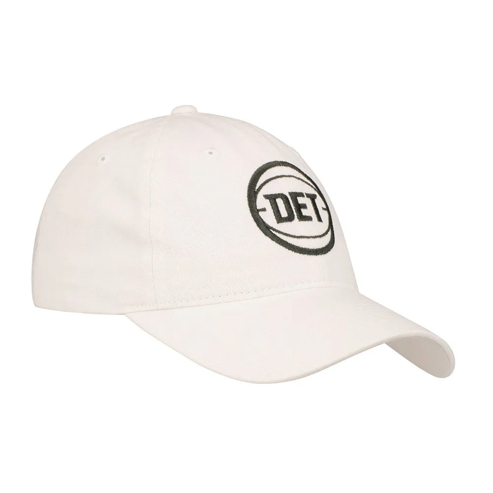 Detroit Pistons White Adjustable Hat