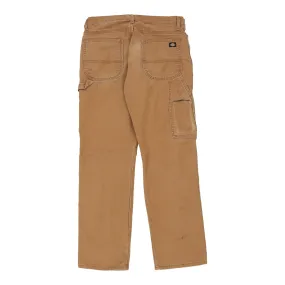 Dickies Carpenter Trousers - 31W 28L Brown Cotton