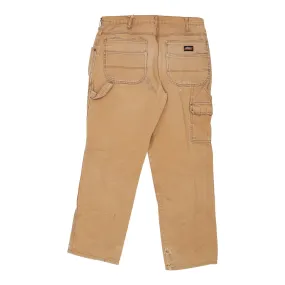 Dickies Carpenter Trousers - 32W 30L Beige Cotton