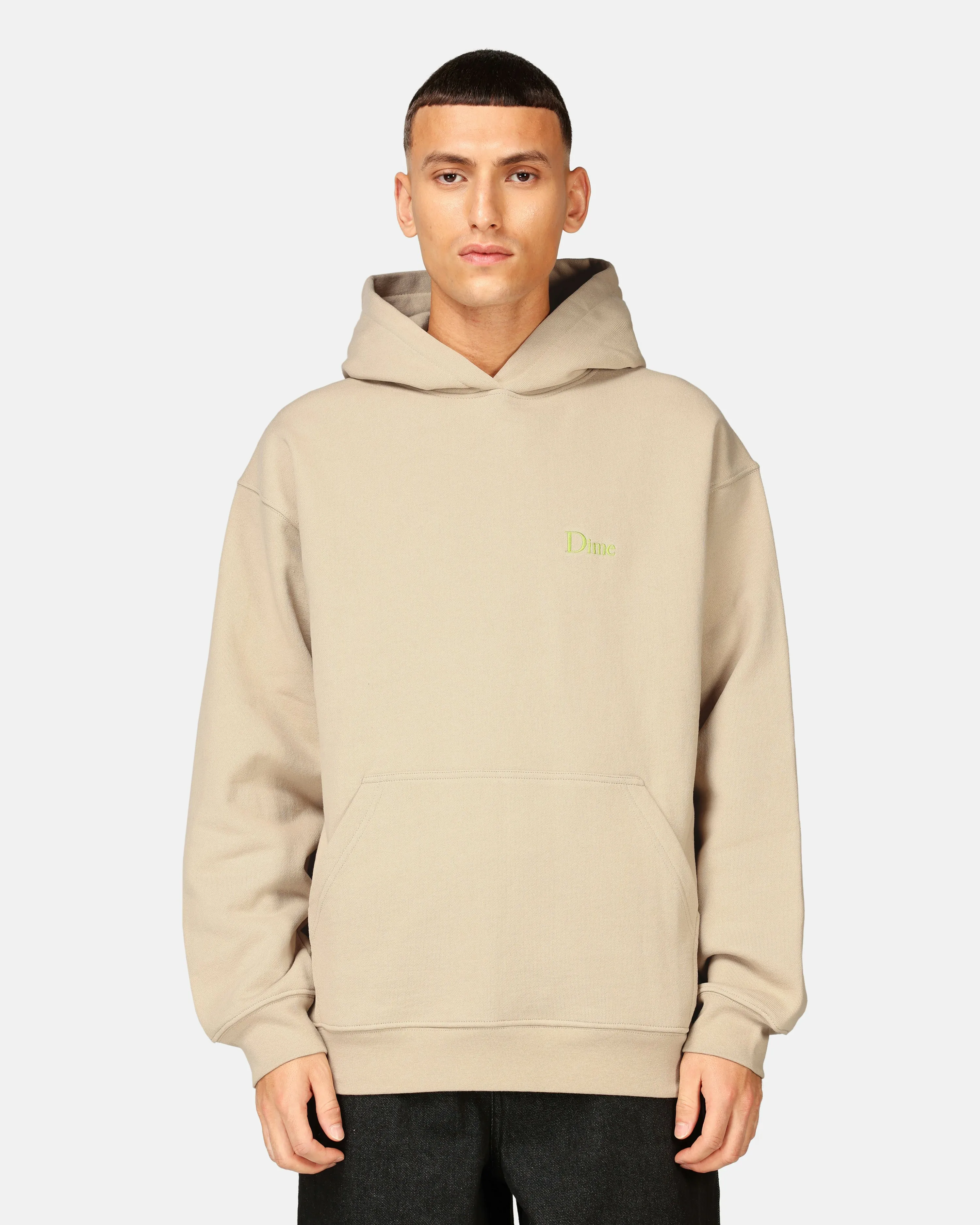 Dime Classic Small Logo Hoodie Light brown | Men | Junkyard