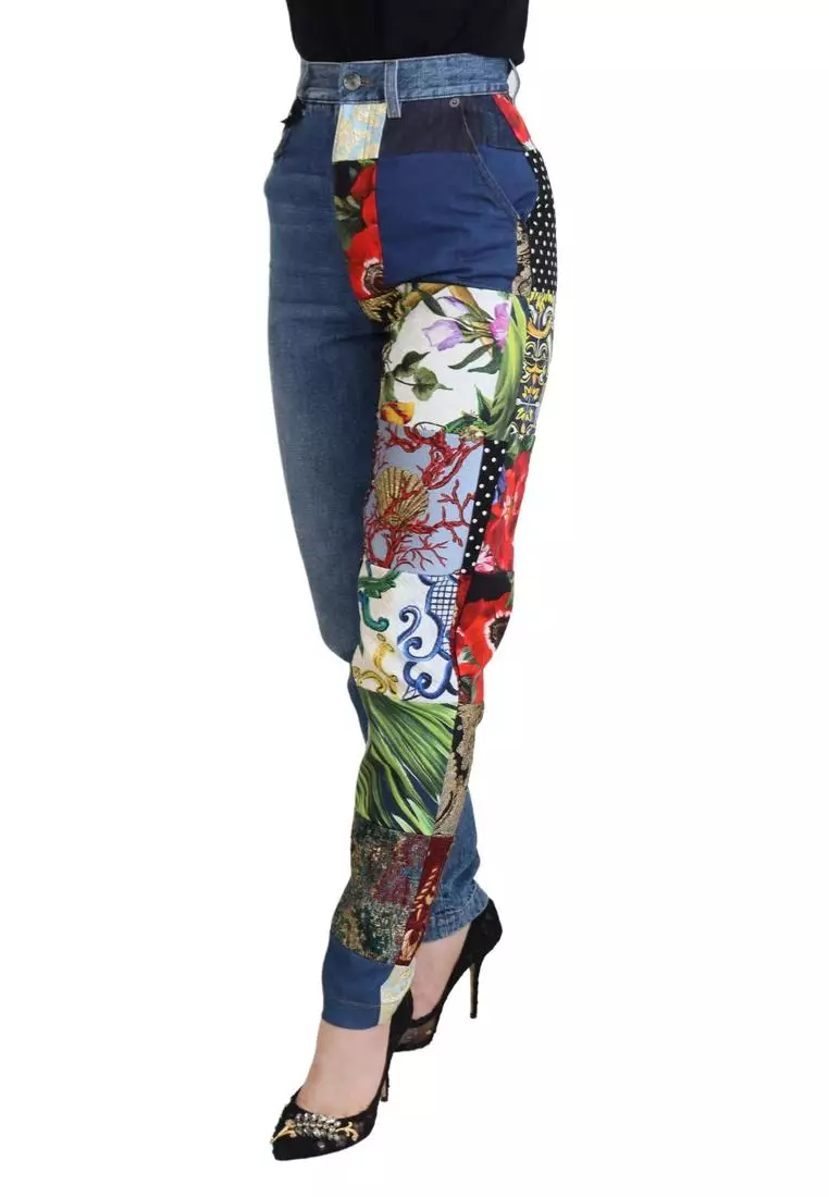 Dolce & Gabbana Dolce & Gabbana Jacquard High Waist Jeans