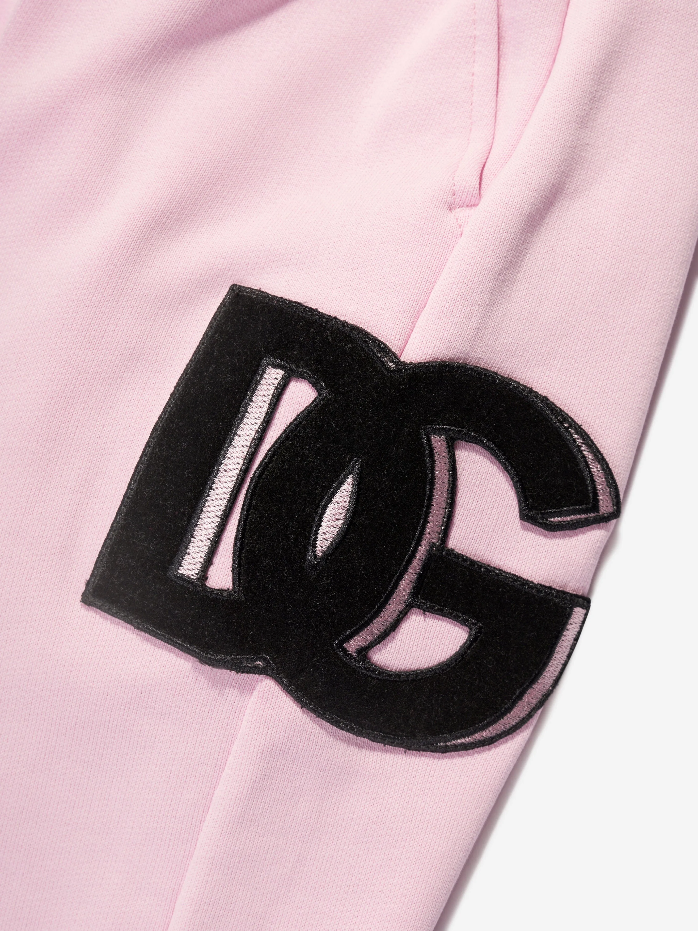 Dolce & Gabbana Girls Logo Joggers in Pink