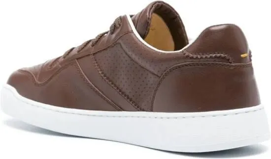 Doucal's leather low-top sneakers Brown