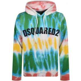 DSQUARED2 Herca Fit Tie Dye Hoodie Off White