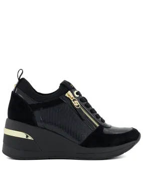 Dune London Eiline Wedge Trainers - Black