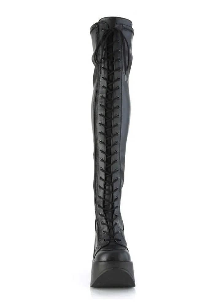 Dynamite 300 Black Thigh High Boot